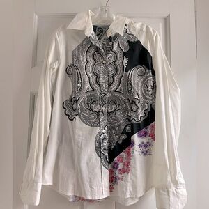Etro button down top size 46 (US size 10)